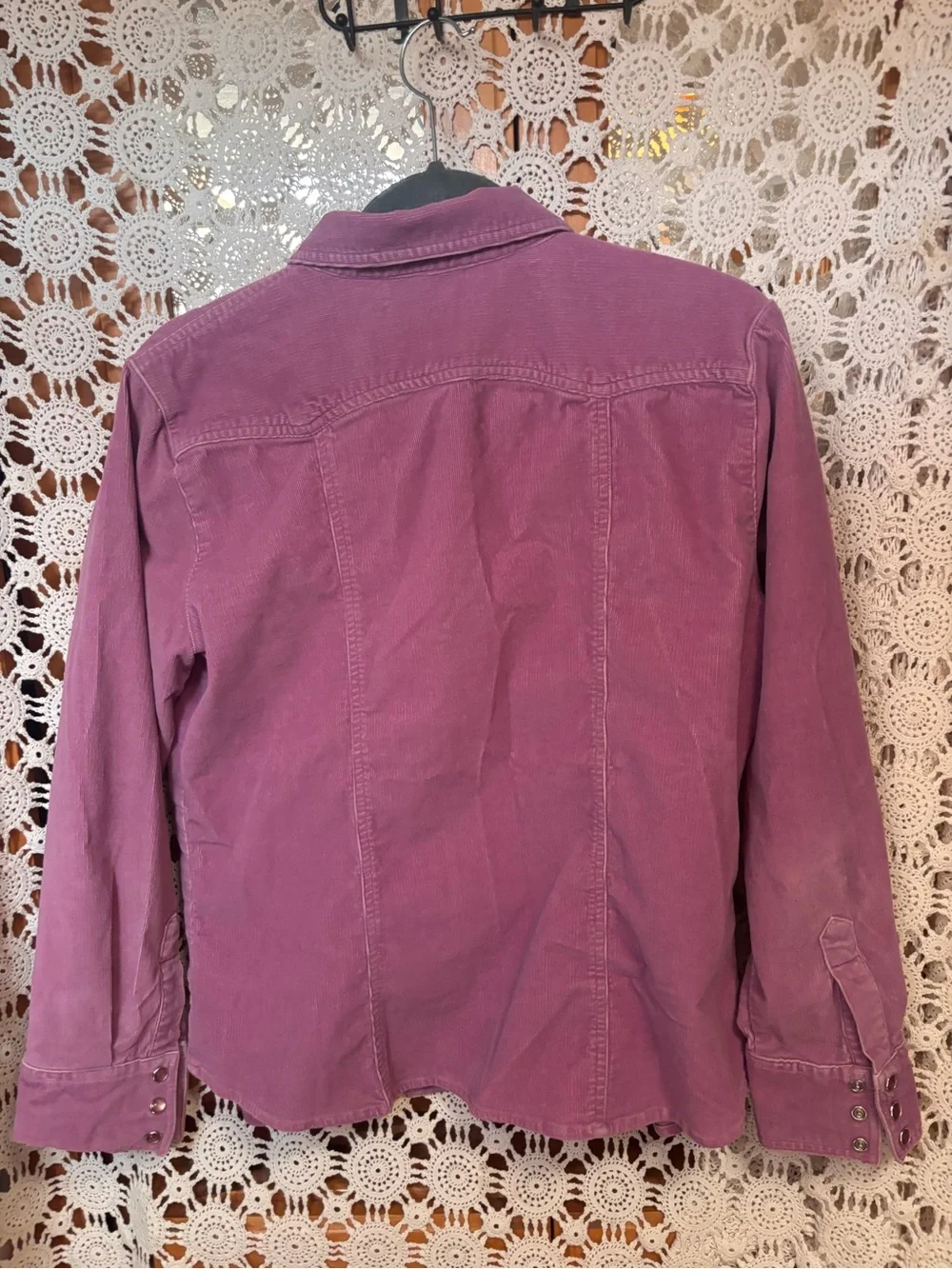 Jones Wear Dusty Lavender Corduroy Button-Front Shirt